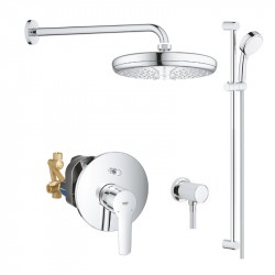 Grohe START sprchový set s hlavovou sprchou a batériou, ručná sprcha s tyčou Tempesta 250, 2 prúdy, chróm, 23558002SET