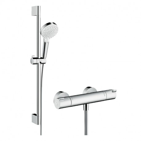 Hansgrohe ECOSTAT sprchový SET 2v1 termostatická batéria 13211000 so sprchovým setom 2jet 65cm 26534400 chróm, 433151