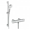 Hansgrohe ECOSTAT sprchový SET 2v1 termostatická batéria 13211000 so sprchovým setom 2jet 65cm 26534400 chróm, 433151