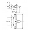 Grohe GROTHERM nástenný set 2v1, vaňová termostatická batéria GROHTHERM 800 s vaňovým setom chróm, 34567000 + 27459000