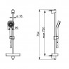 HANSA Micra SET 2v1 batéria sprchová termostatická 58150171 so setom Basicjet Style 72cm 440093