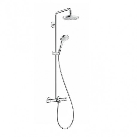 Hansgrohe Croma Select S sprchový systém Showerpipe 180 2jet s termostatom k vani biela/chróm, 27351400