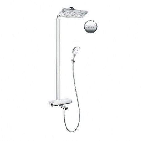 Hansgrohe Raindance Select E sprchový systém Showerpipe 360 1jet s termostatom k vani biela/chróm,  27113400