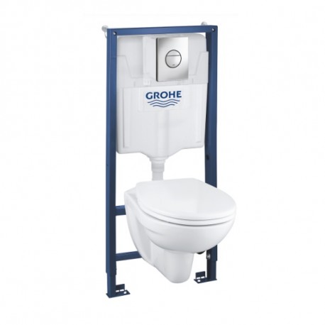 GROHE Solido - set modul Rapid SL, misa WC Bau Ceramic, sedátko SoftClose, tlačítko Sail chróm 39499000