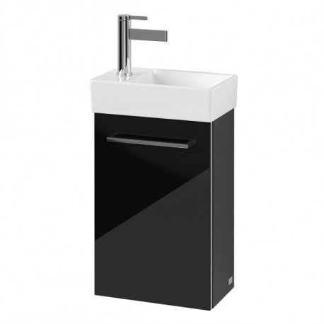 Villeroy & Boch AVENTO skrinka pod umývadlo, 340 x 514 x 202 mm, 1 dvierka, pánty vľavo, Crystal Black, A87601B3