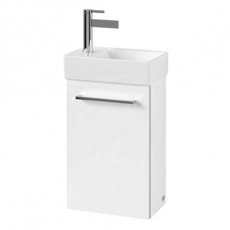 Villeroy & Boch AVENTO skrinka pod umývadlo, 340 x 514 x 202 mm, 1 dvierka, pánty vľavo, Crystal White, A87601B4