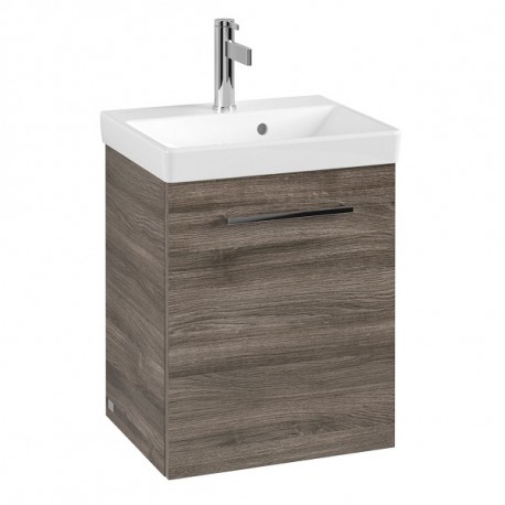 Villeroy & Boch AVENTO skrinka pod umývadlo, 430 x 514 x 352 mm, 1 dvierka, pánty vľavo, Stone Oak, A88700RK