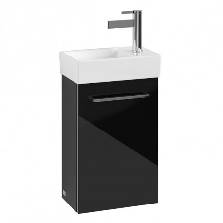 Villeroy & Boch AVENTO skrinka pod umývadlo, 340 x 514 x 202 mm, 1 dvierka, pánty vľavo, Crystal Black, A87600B3