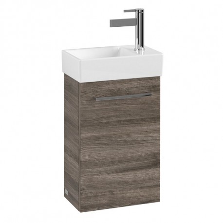 Villeroy & Boch AVENTO skrinka pod umývadlo, 340 x 514 x 202 mm, 1 dvierka, pánty vľavo, Stone Oak, A87600RK