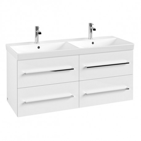 Villeroy & Boch AVENTO skrinka pod dvojumývadlo, 1180 x 514 x 452 mm, Crystal White, A89300B4