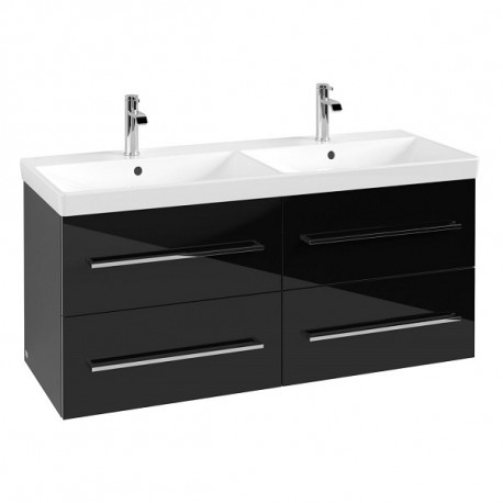 Villeroy & Boch AVENTO skrinka pod dvojumývadlo, 1180 x 514 x 452 mm, Crystal Black, A89300B3