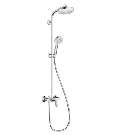 Hansgrohe Crometta sprchový systém 160 1jet Showerpipes pákovou batériou  biela/chróm 27266400