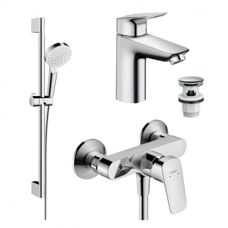 Hansgrohe Logis SET 3v1 sada pre sprchu a umývadlo chróm , 355469