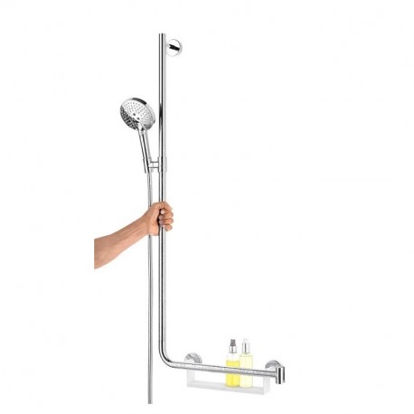 Hansgrohe PowderRain sprchový set s madlom, mydelničkou , 3-polhovou sprchou a hadicou chróm,  SET3v1 264034000SET