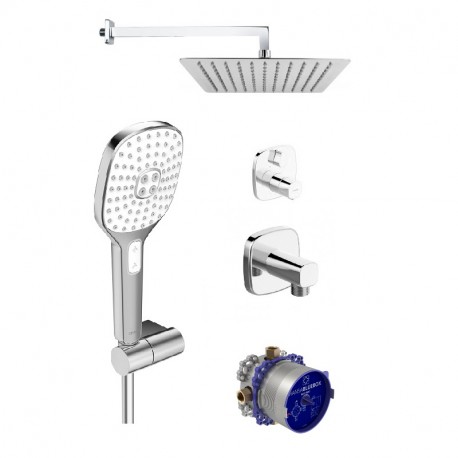 HANSA Living SET sprchový s termostatickou bateriou a hlavovou sprchou chróm 371978, 81149572